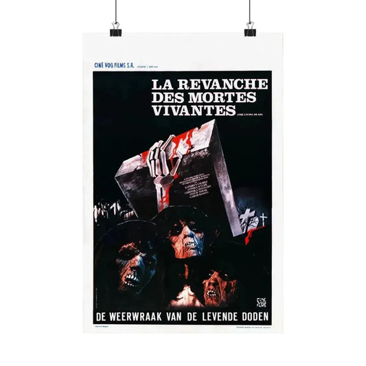REVENGE OF THE LIVING DEAD GIRLS (BELGIAN) 1987 - Paper Movie Poster 12″ x 18″ Matte - The Sticker Space