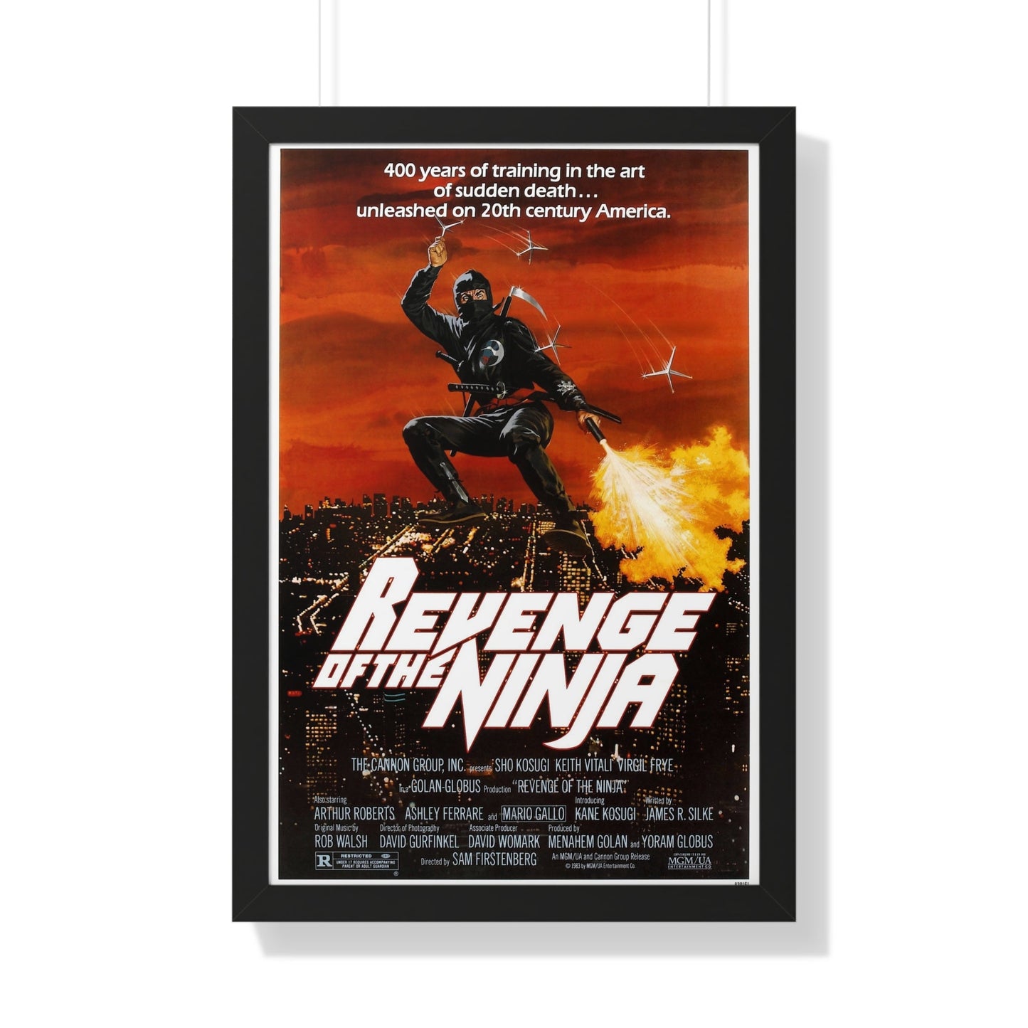 REVENGE OF THE NINJA 1983 - Framed Movie Poster-20" x 30"-The Sticker Space