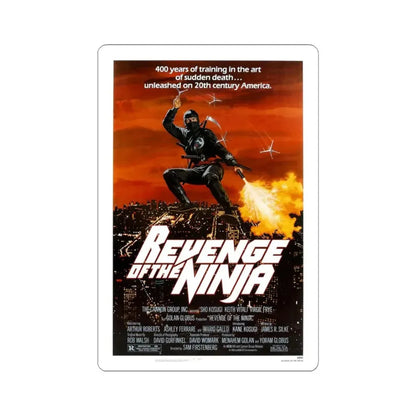 REVENGE OF THE NINJA 1983 Movie Poster - STICKER Vinyl Kiss-Cut Decal 3 Inch White - The Sticker Space