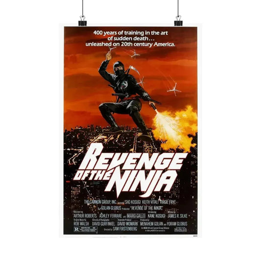REVENGE OF THE NINJA 1983 - Paper Movie Poster 12″ x 18″ Matte - The Sticker Space