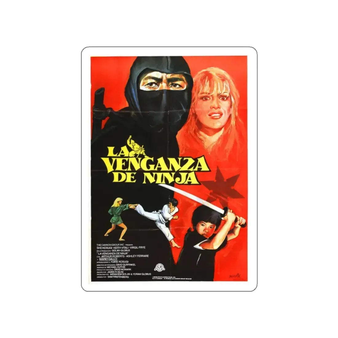 REVENGE OF THE NINJA (2) 1983 Movie Poster STICKER Vinyl Die-Cut Decal 2 Inch - The Sticker Space