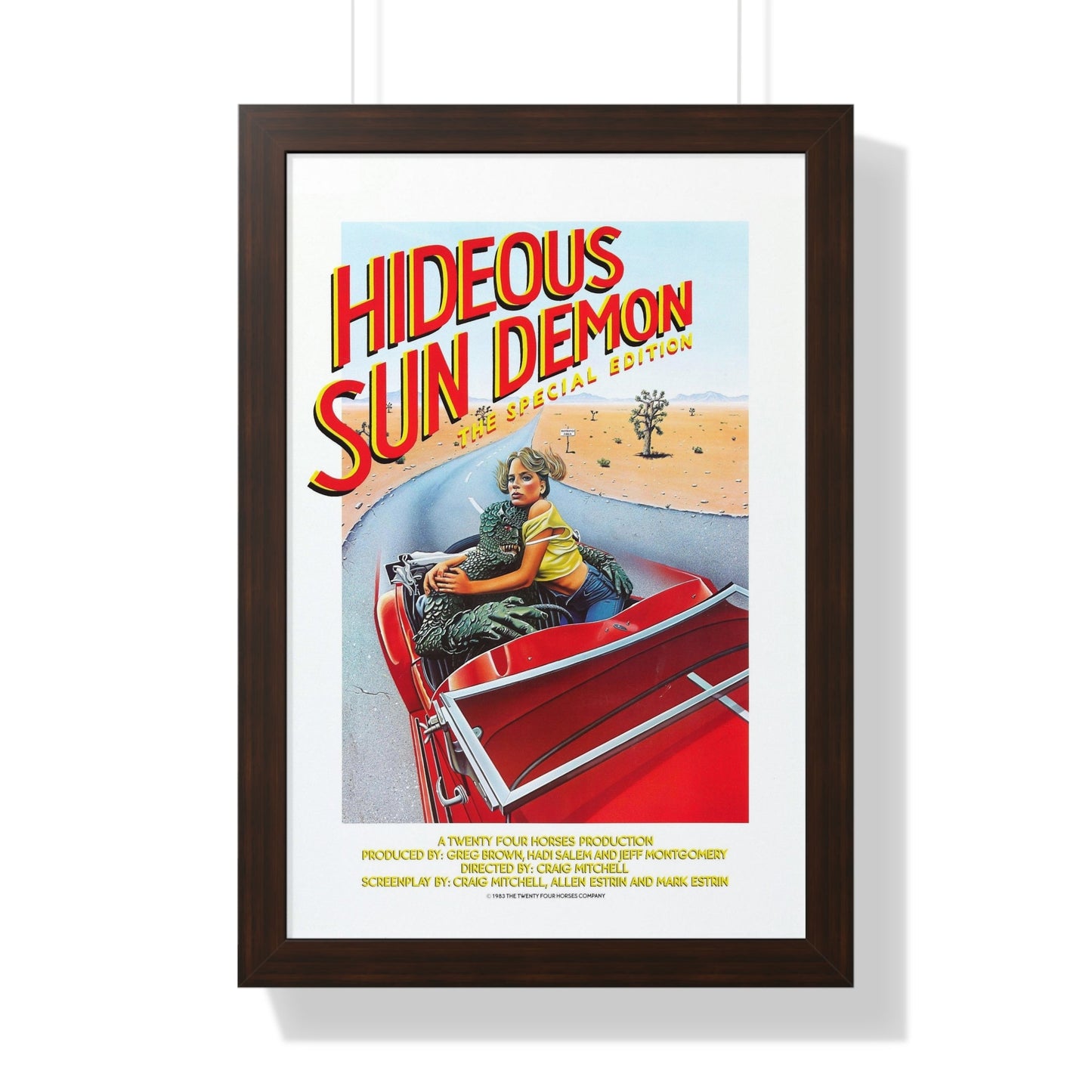 REVENGE OF THE SUN DEMON (HIDEOUS SUN DEMON) 1983 - Framed Movie Poster-16″ x 24″-The Sticker Space