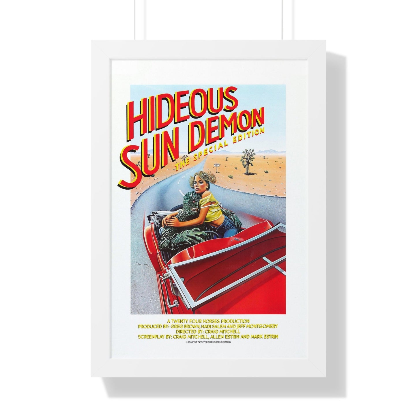 REVENGE OF THE SUN DEMON (HIDEOUS SUN DEMON) 1983 - Framed Movie Poster-16″ x 24″-The Sticker Space