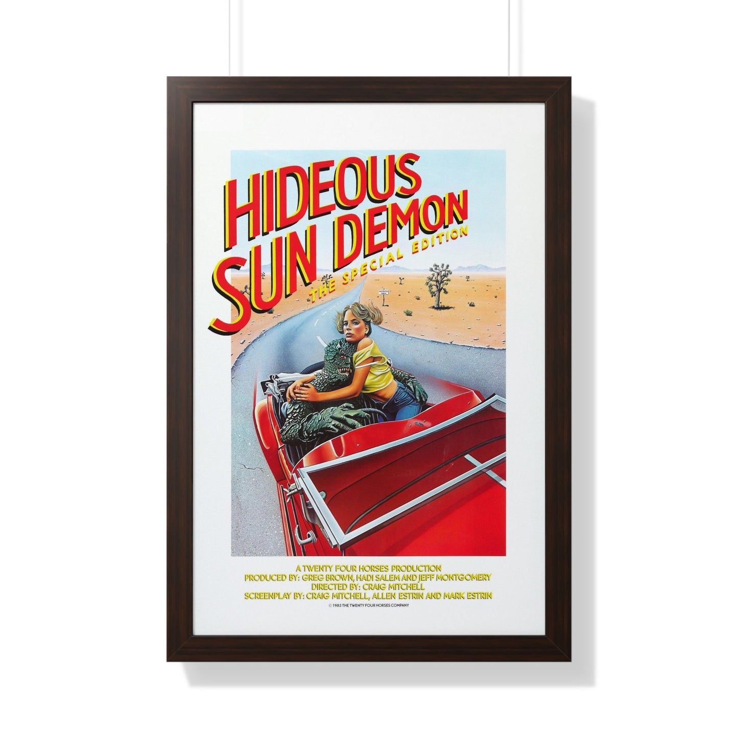 REVENGE OF THE SUN DEMON (HIDEOUS SUN DEMON) 1983 - Framed Movie Poster-20" x 30"-The Sticker Space