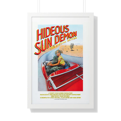 REVENGE OF THE SUN DEMON (HIDEOUS SUN DEMON) 1983 - Framed Movie Poster-20" x 30"-The Sticker Space