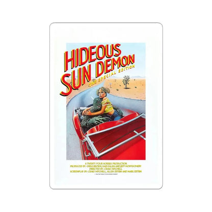 REVENGE OF THE SUN DEMON (HIDEOUS SUN DEMON) 1983 Movie Poster - STICKER Vinyl Kiss-Cut Decal 3 Inch White - The Sticker Space
