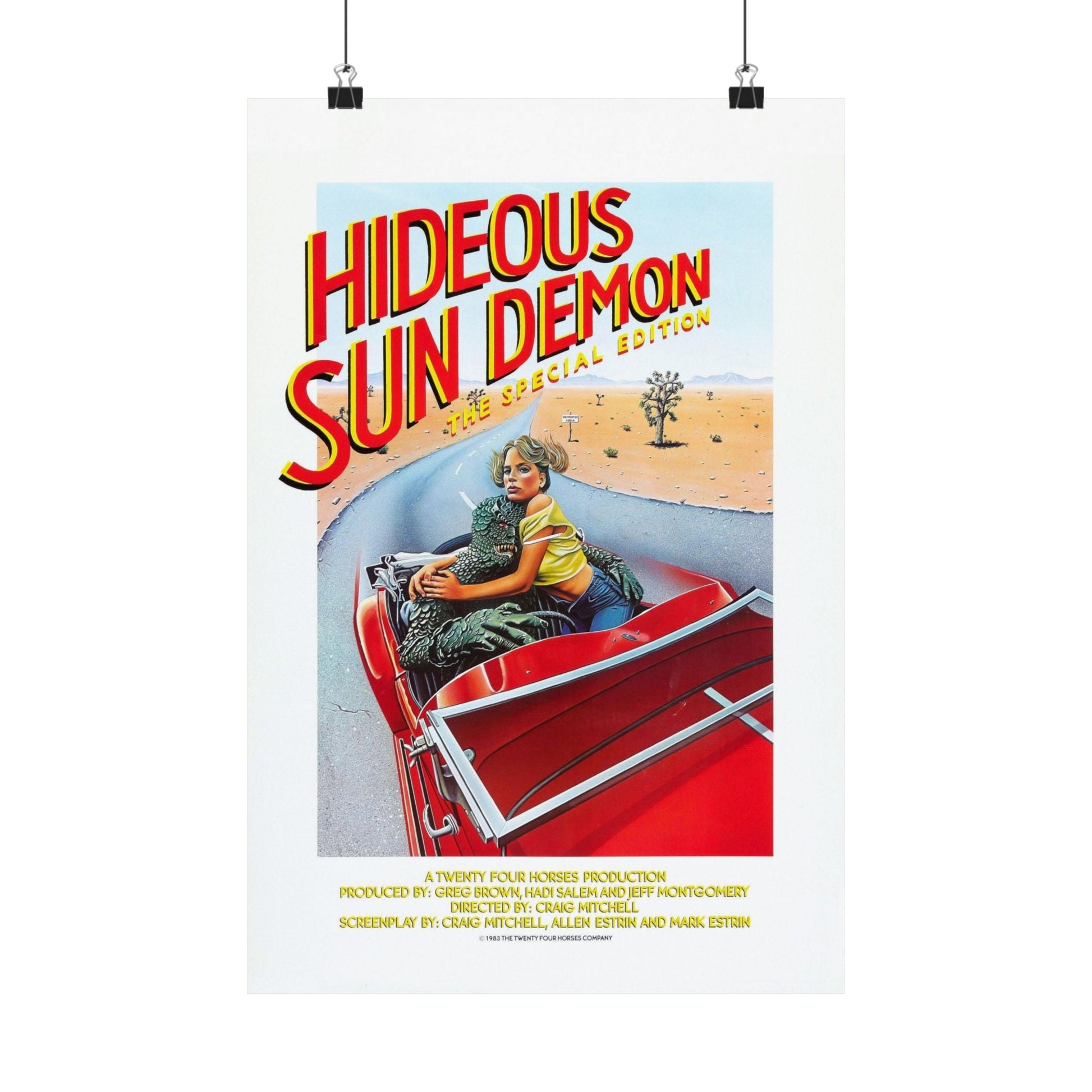 REVENGE OF THE SUN DEMON (HIDEOUS SUN DEMON) 1983 - Paper Movie Poster-12″ x 18″-The Sticker Space