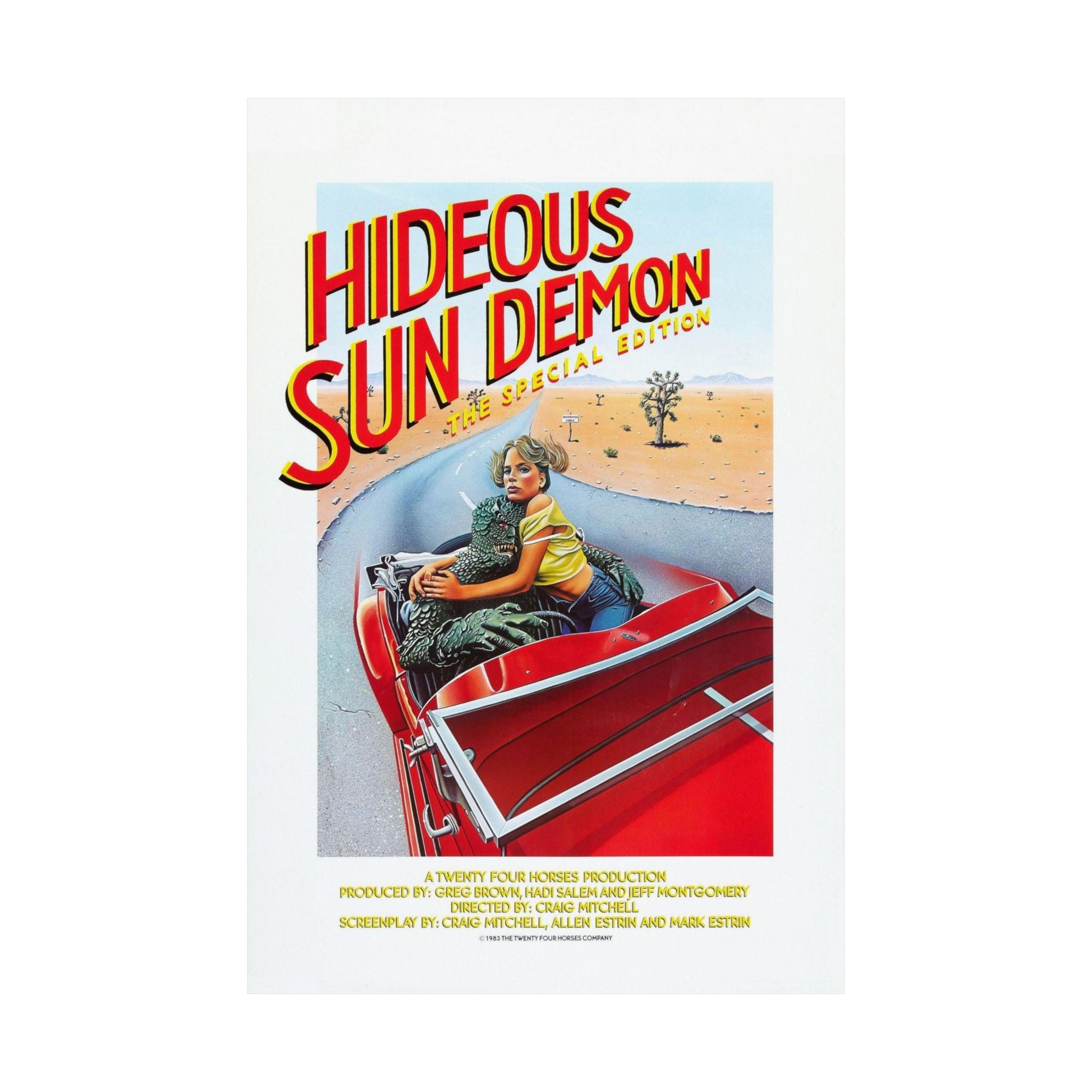 REVENGE OF THE SUN DEMON (HIDEOUS SUN DEMON) 1983 - Paper Movie Poster-The Sticker Space