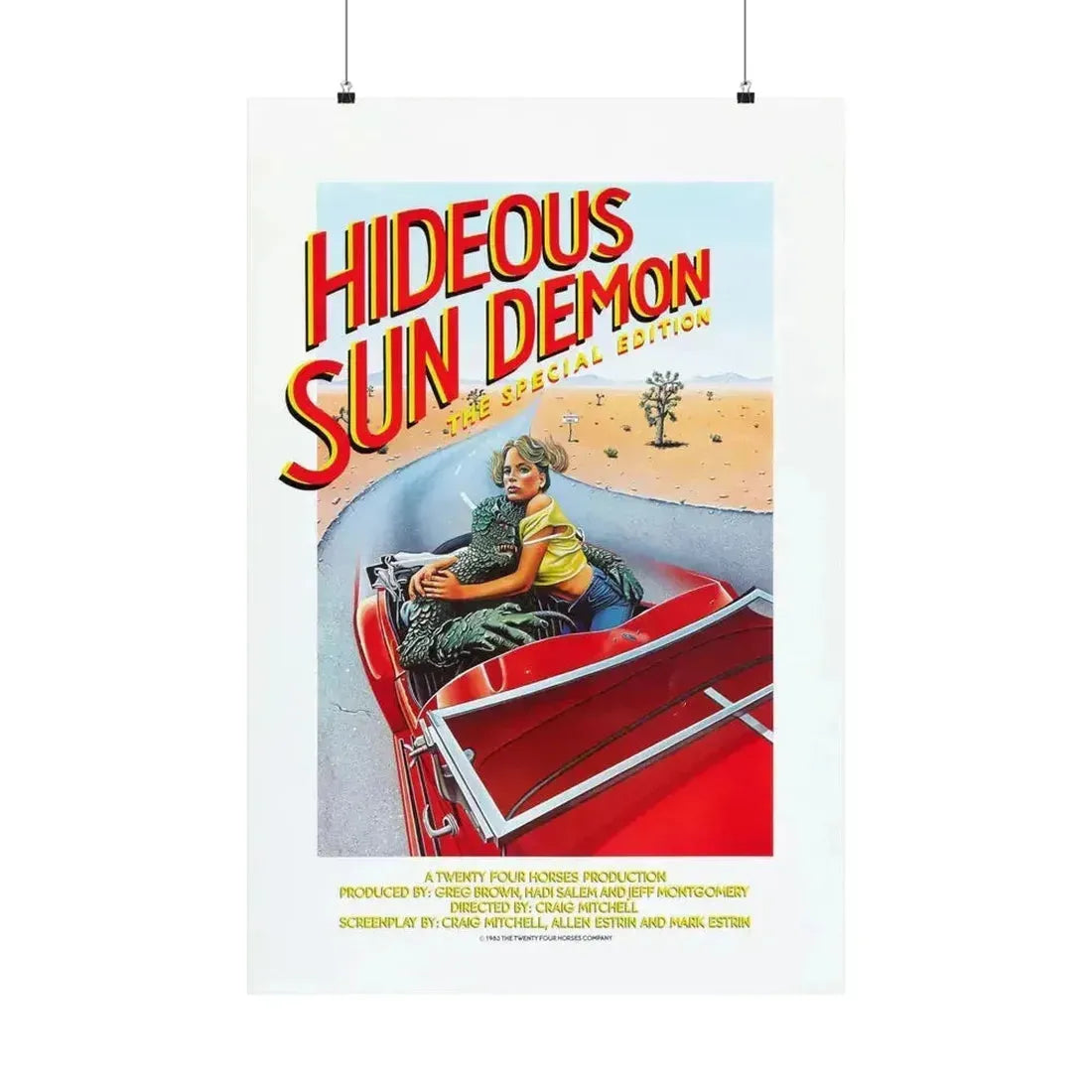 REVENGE OF THE SUN DEMON (HIDEOUS SUN DEMON) 1983 - Paper Movie Poster 24″ x 36″ Matte - The Sticker Space