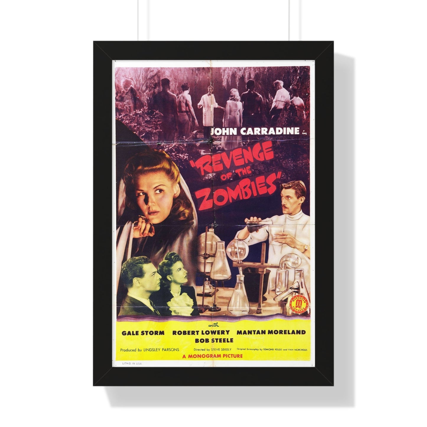 REVENGE OF THE ZOMBIES 1943 - Framed Movie Poster-16″ x 24″-The Sticker Space