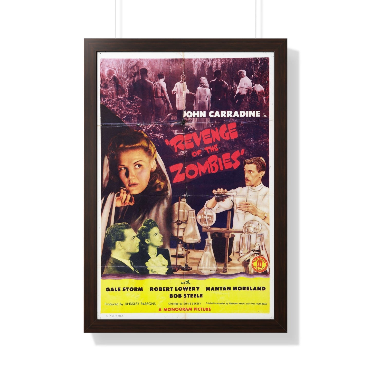 REVENGE OF THE ZOMBIES 1943 - Framed Movie Poster-20" x 30"-The Sticker Space