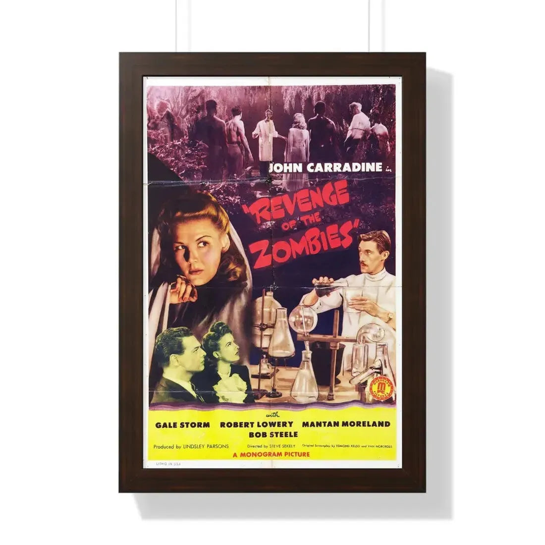 REVENGE OF THE ZOMBIES 1943 - Framed Movie Poster - The Sticker Space