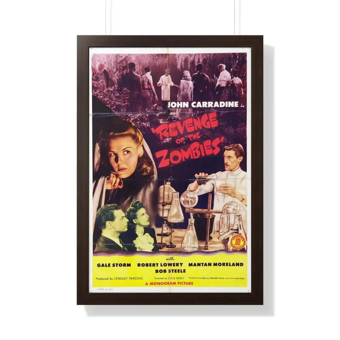 REVENGE OF THE ZOMBIES 1943 - Framed Movie Poster - The Sticker Space
