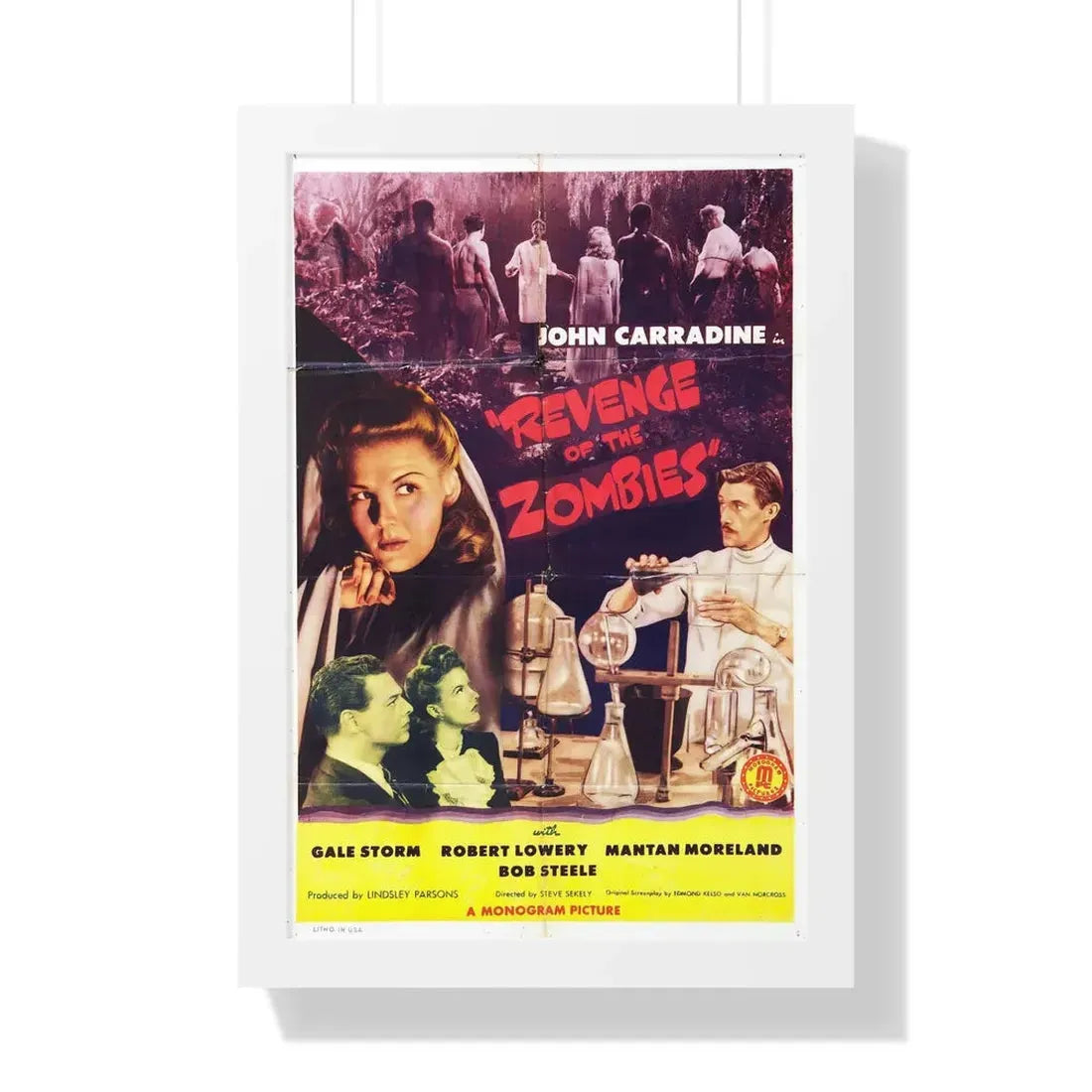REVENGE OF THE ZOMBIES 1943 - Framed Movie Poster - The Sticker Space