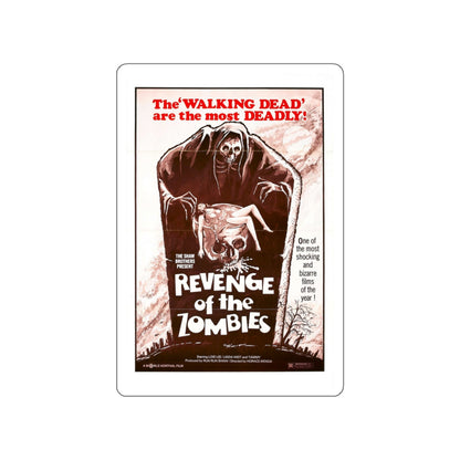 REVENGE OF THE ZOMBIES (BLACK MAGIC II) 1976 Movie Poster STICKER Vinyl Die-Cut Decal-White-The Sticker Space