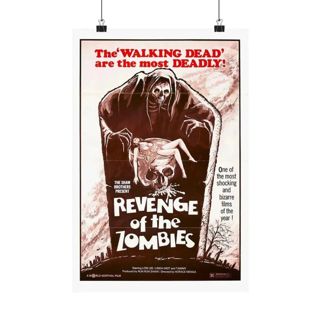 REVENGE OF THE ZOMBIES (BLACK MAGIC II) 1976 - Paper Movie Poster - The Sticker Space