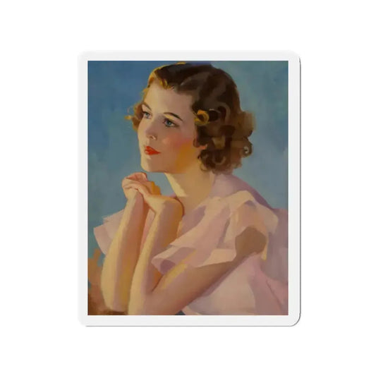 Reverie, Girls' Life (Magazine Illustration) Refrigerator Magnet 2 Inch Die-Cut - The Sticker Space