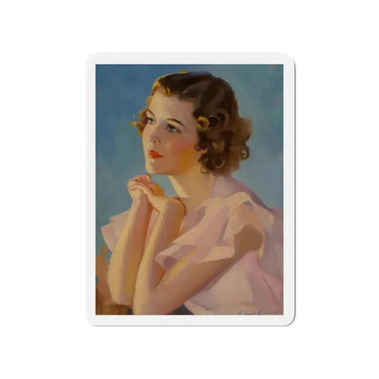 Reverie, Girls' Life (Magazine Illustration) Refrigerator Magnet 4 Inch Die-Cut - The Sticker Space