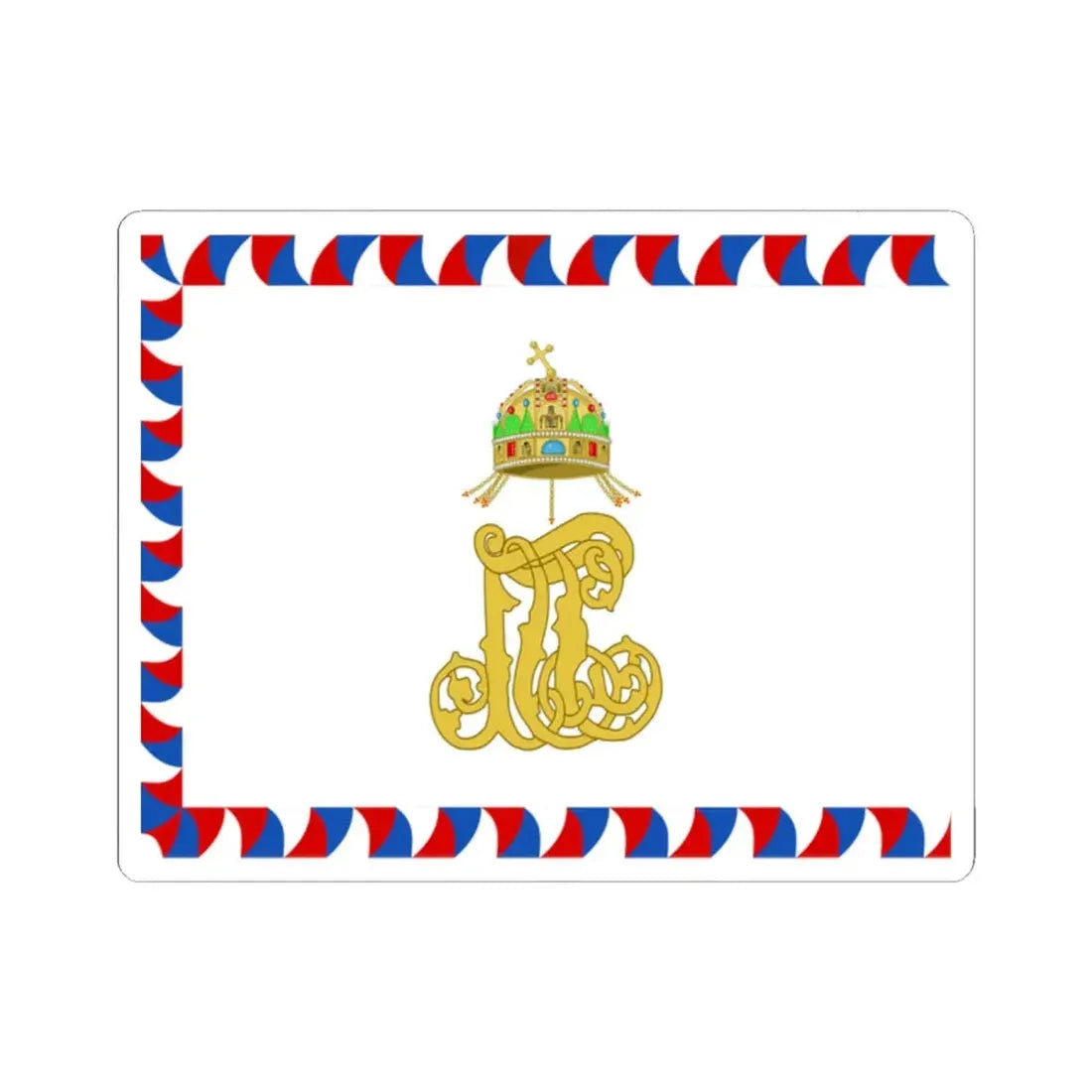 Reverse Colors of the Royal Croatian Home Guard (Austria) STICKER Vinyl Kiss-Cut Decal 2 Inch White - The Sticker Space