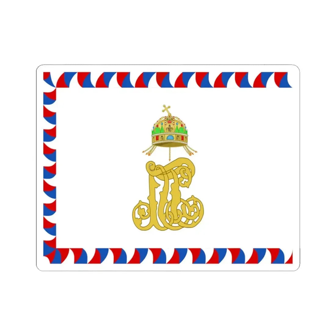 Reverse Colors of the Royal Croatian Home Guard (Austria) STICKER Vinyl Kiss-Cut Decal 3 Inch White - The Sticker Space