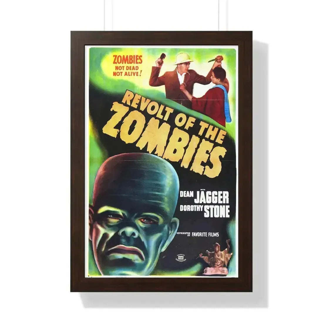 REVOLT OF THE ZOMBIES 1936 - Framed Movie Poster 16″ x 24″ Walnut - The Sticker Space