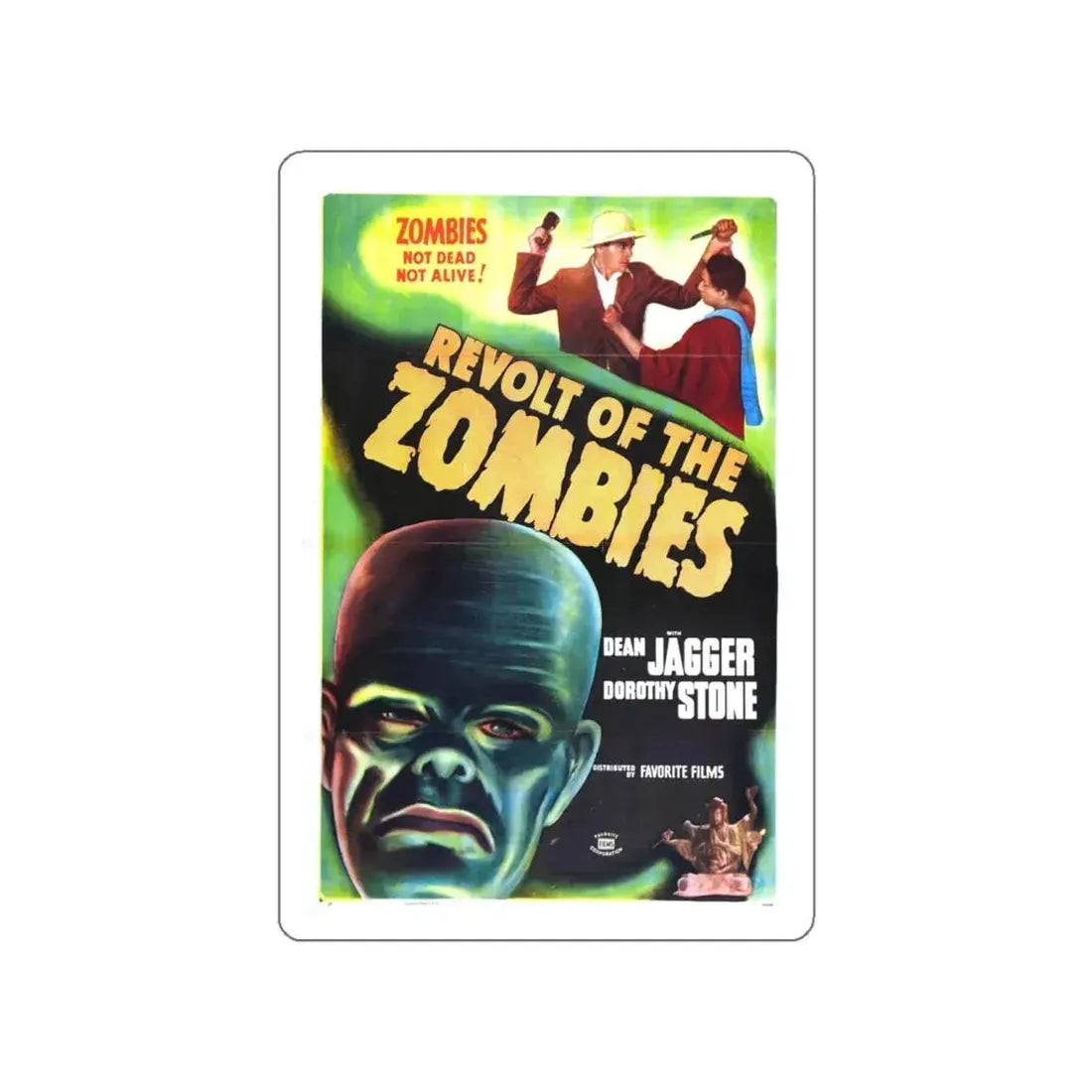 REVOLT OF THE ZOMBIES 1936 Movie Poster STICKER Vinyl Die-Cut Decal 6 Inch - The Sticker Space