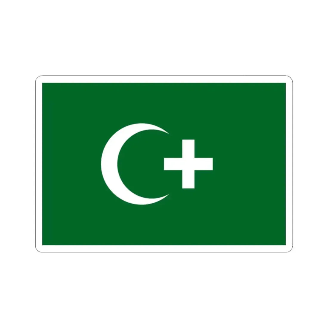 Revolution flag of Egypt 1919 (Egypt) STICKER Vinyl Kiss-Cut Decal 2 Inch White - The Sticker Space