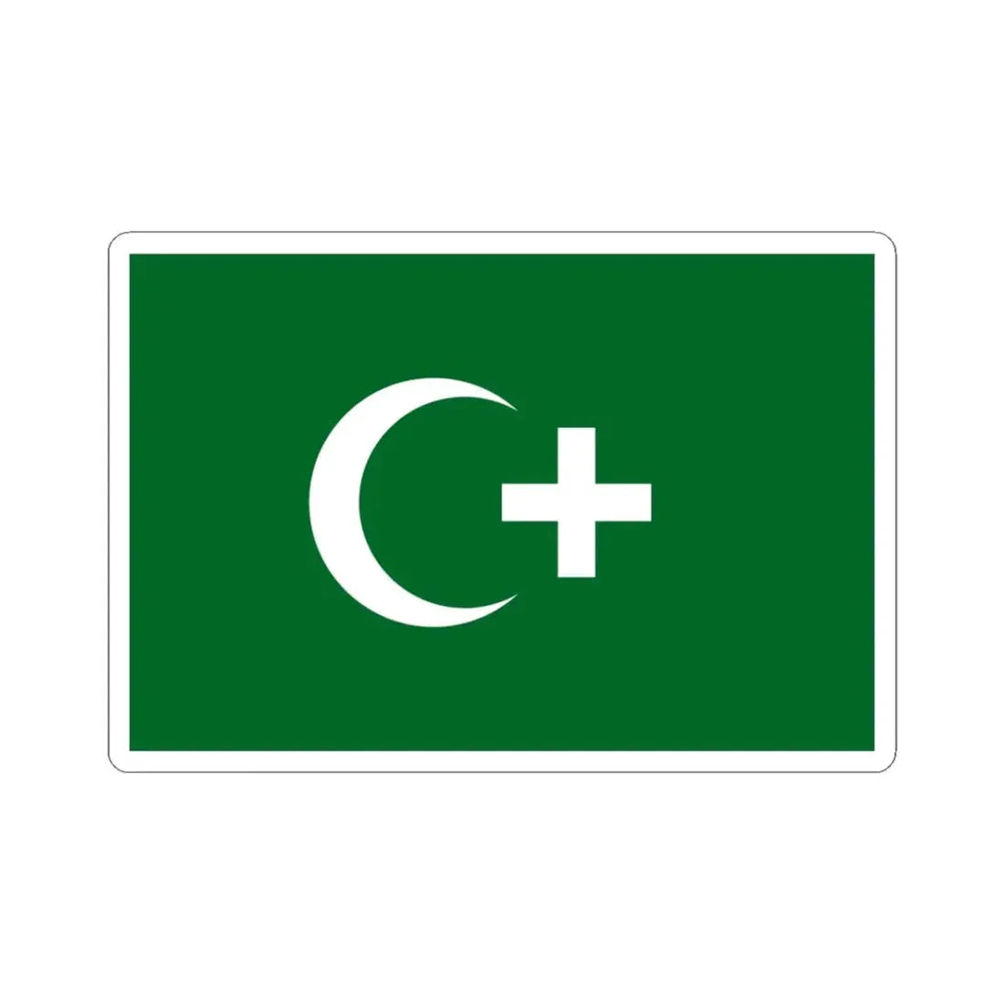 Revolution flag of Egypt 1919 (Egypt) STICKER Vinyl Kiss-Cut Decal 3 Inch White - The Sticker Space