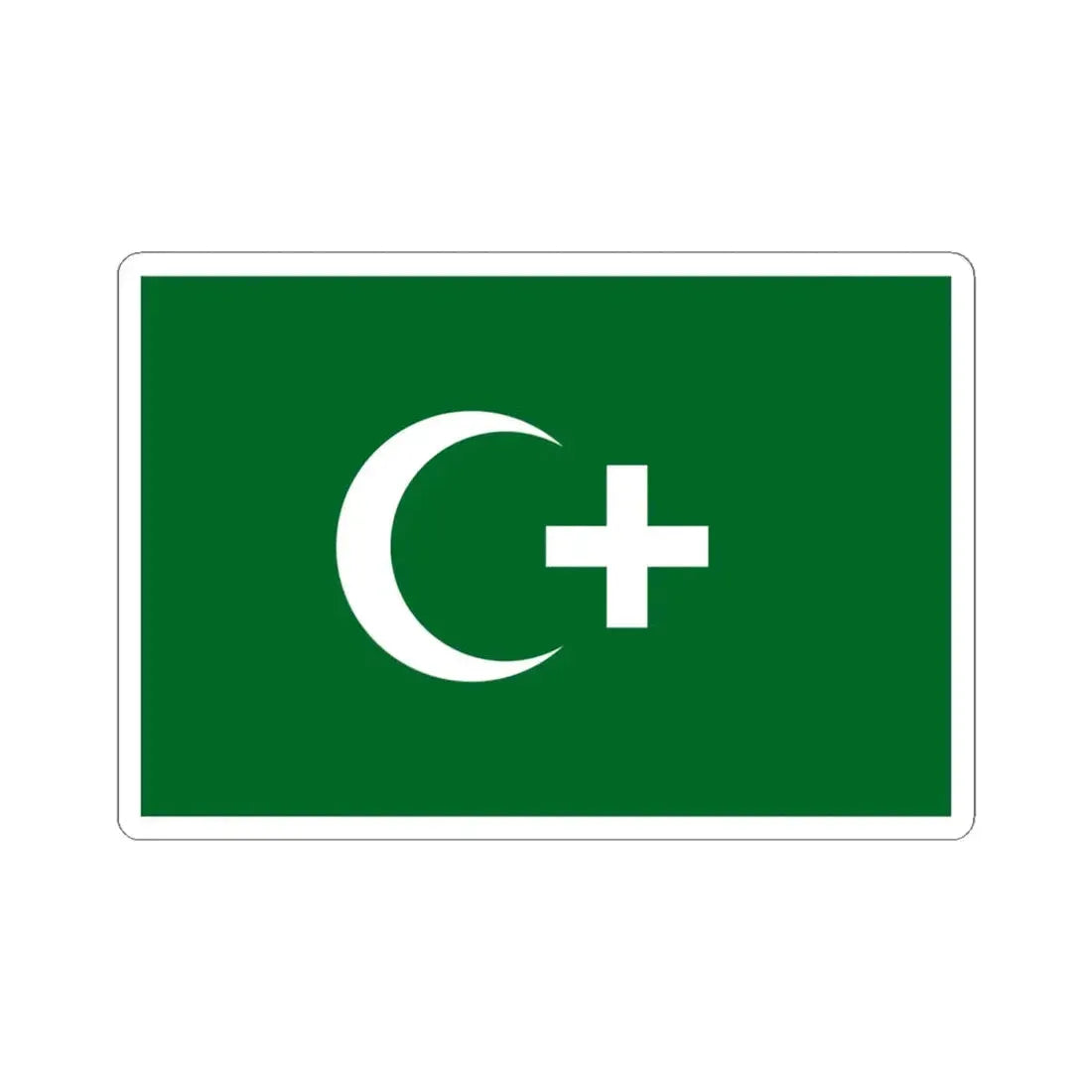 Revolution flag of Egypt 1919 (Egypt) STICKER Vinyl Kiss-Cut Decal 4 Inch White - The Sticker Space