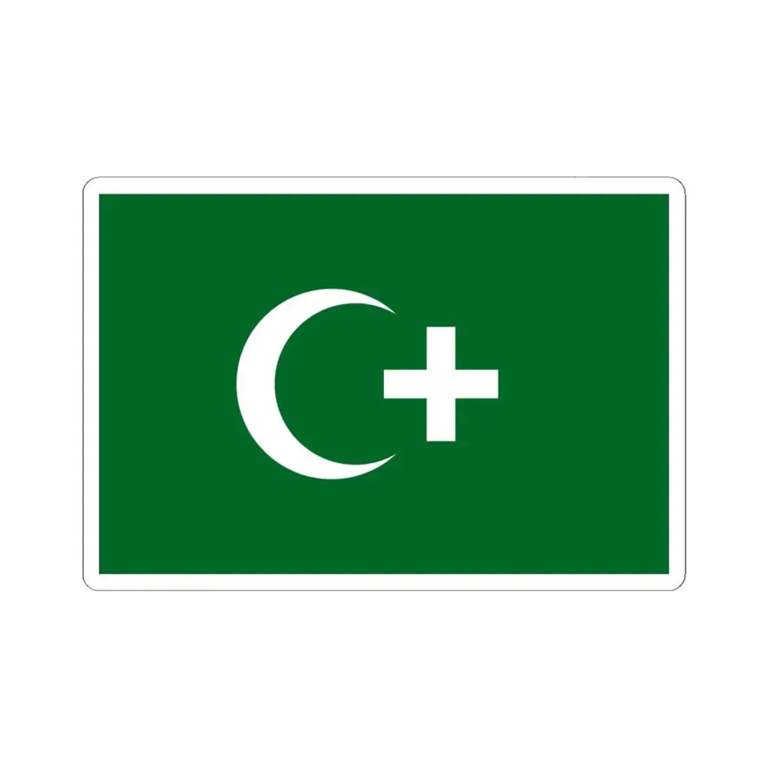 Revolution flag of Egypt 1919 (Egypt) STICKER Vinyl Kiss-Cut Decal 6 Inch White - The Sticker Space