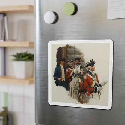 Revolutionary War Scene (Magazine Illustration) Refrigerator Magnet-The Sticker Space