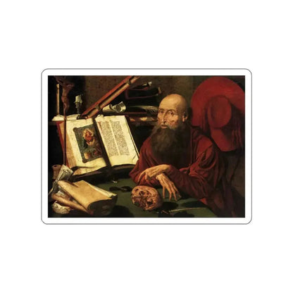REYMERSWAELE, Marinus van - St Jerome2 (Artwork) STICKER Vinyl Die-Cut Decal White Die-Cut 4 Inch - The Sticker Space