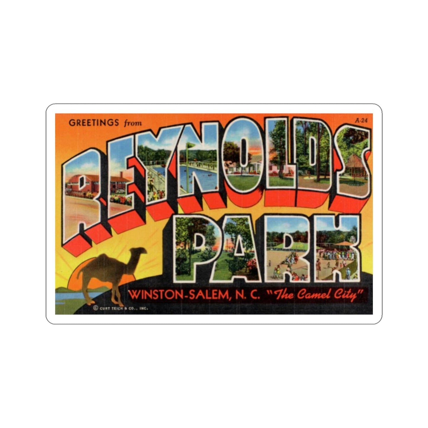 Reynolds Park Winston Salem NC (Greeting Cards) STICKER Vinyl Die-Cut Decal-2 Inch-The Sticker Space