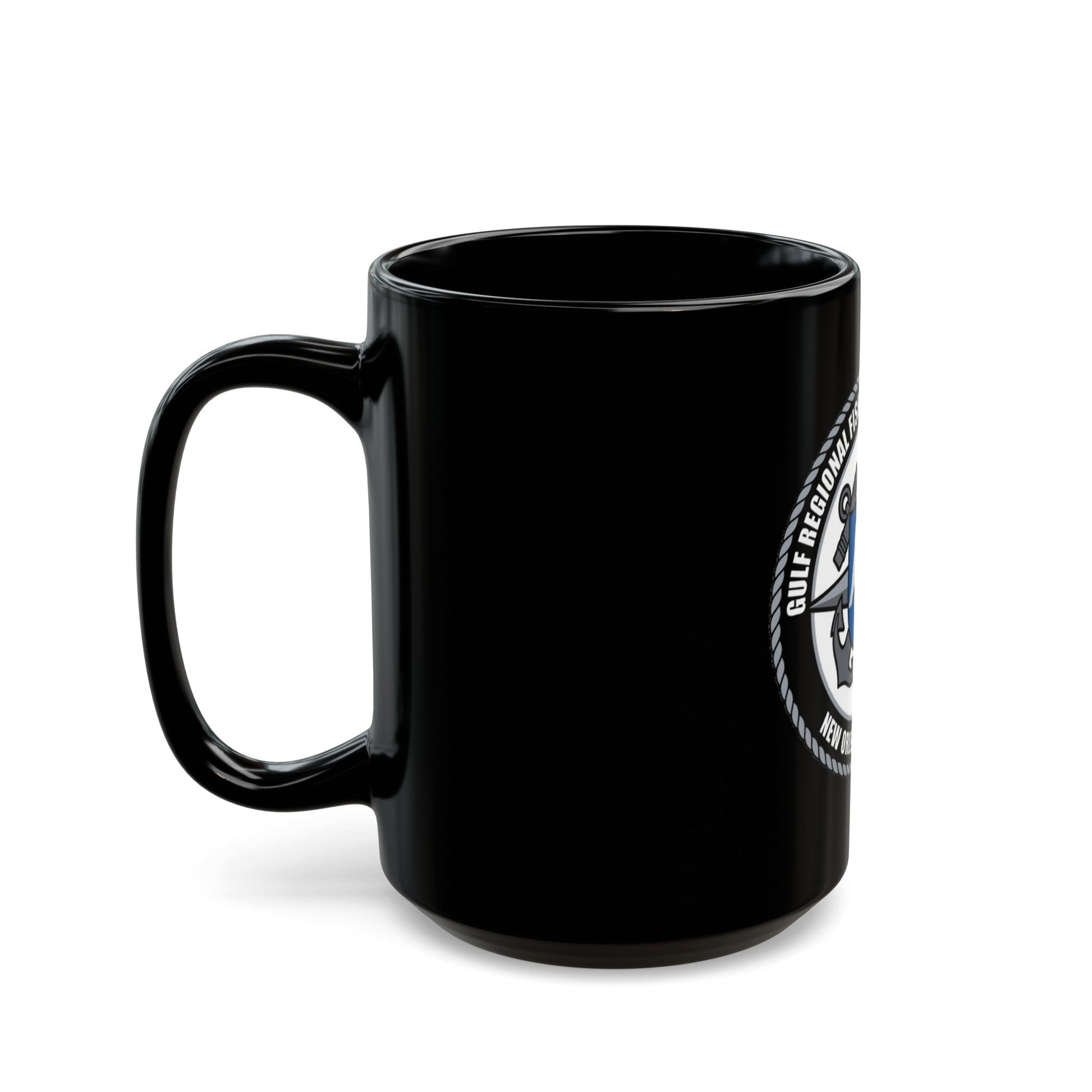 RFTC New Orleans Louisiana (U.S. Coast Guard) Black Coffee Mug-The Sticker Space