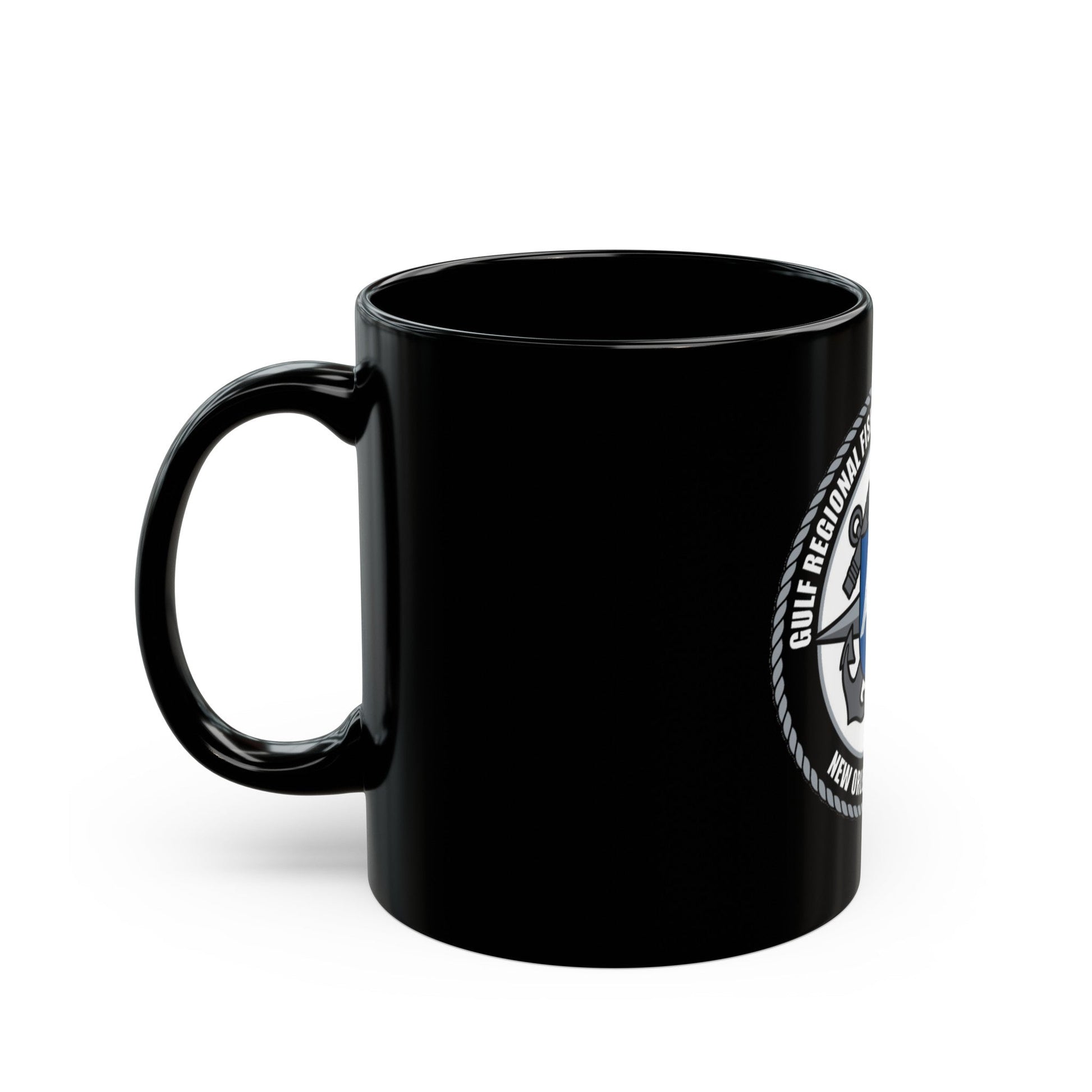 RFTC New Orleans Louisiana (U.S. Coast Guard) Black Coffee Mug-The Sticker Space