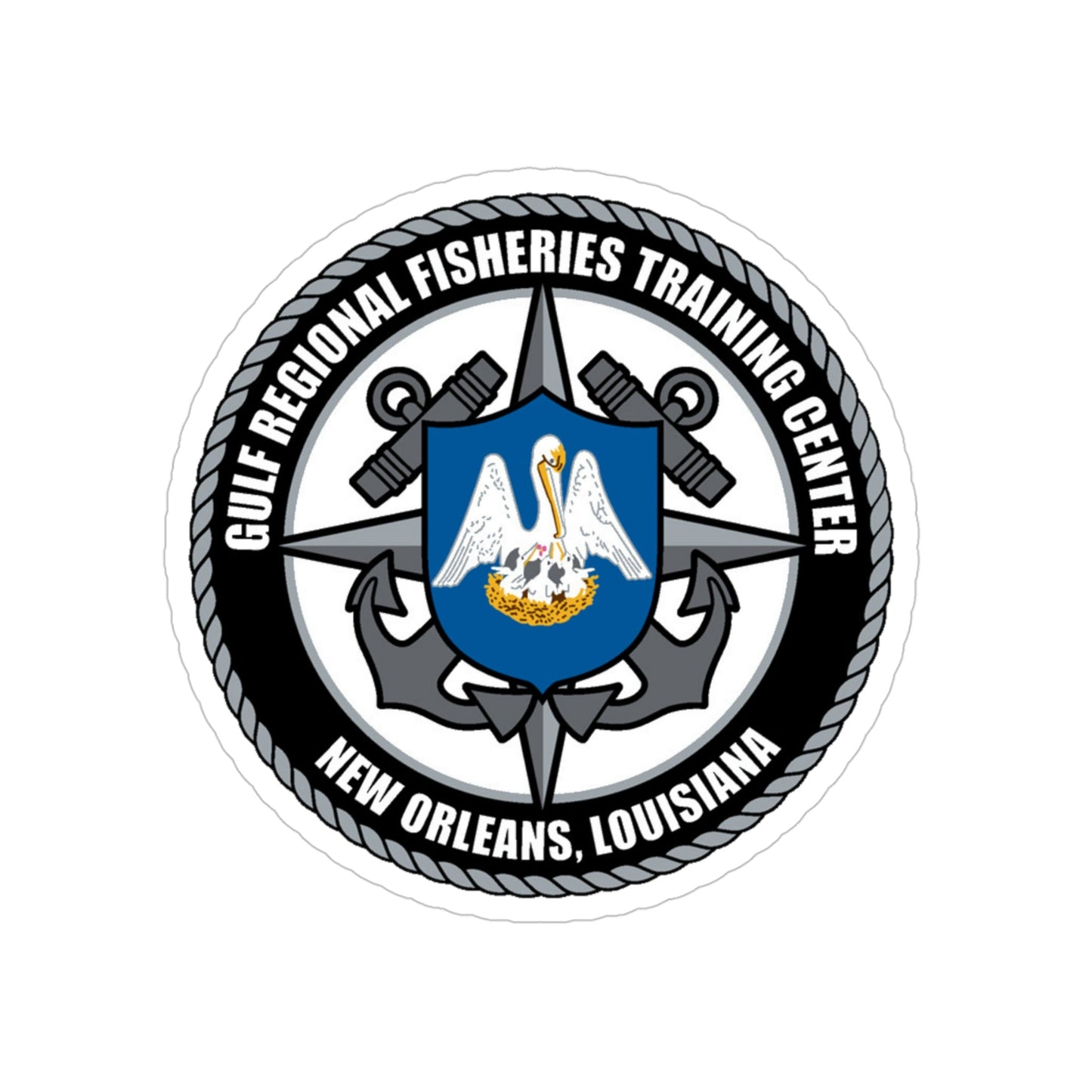 RFTC New Orleans Louisiana (U.S. Coast Guard) Transparent STICKER Die-Cut Vinyl Decal-4 Inch-The Sticker Space