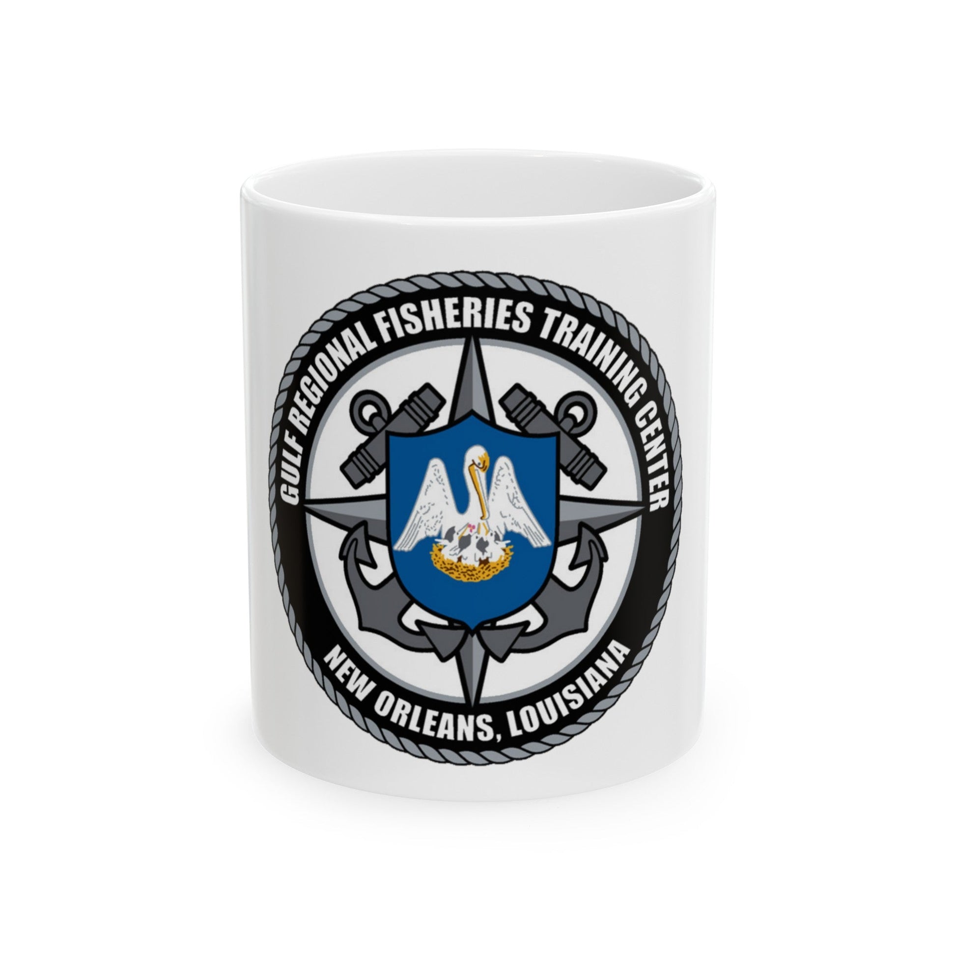 RFTC New Orleans Louisiana (U.S. Coast Guard) White Coffee Mug-11oz-The Sticker Space