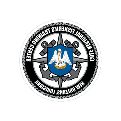 RFTC New Orleans Louisiana (U.S. Coast Guard) REVERSE PRINT Transparent Die-Cut STICKER 2 Inch Die-Cut Transparent - The Sticker Space