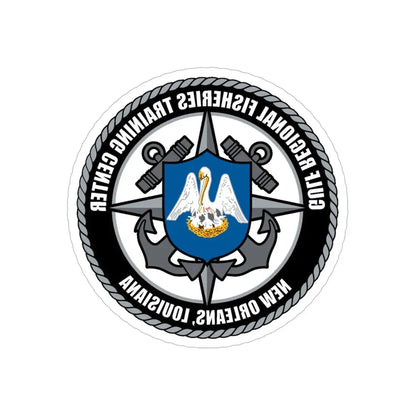 RFTC New Orleans Louisiana (U.S. Coast Guard) REVERSE PRINT Transparent Die-Cut STICKER - The Sticker Space