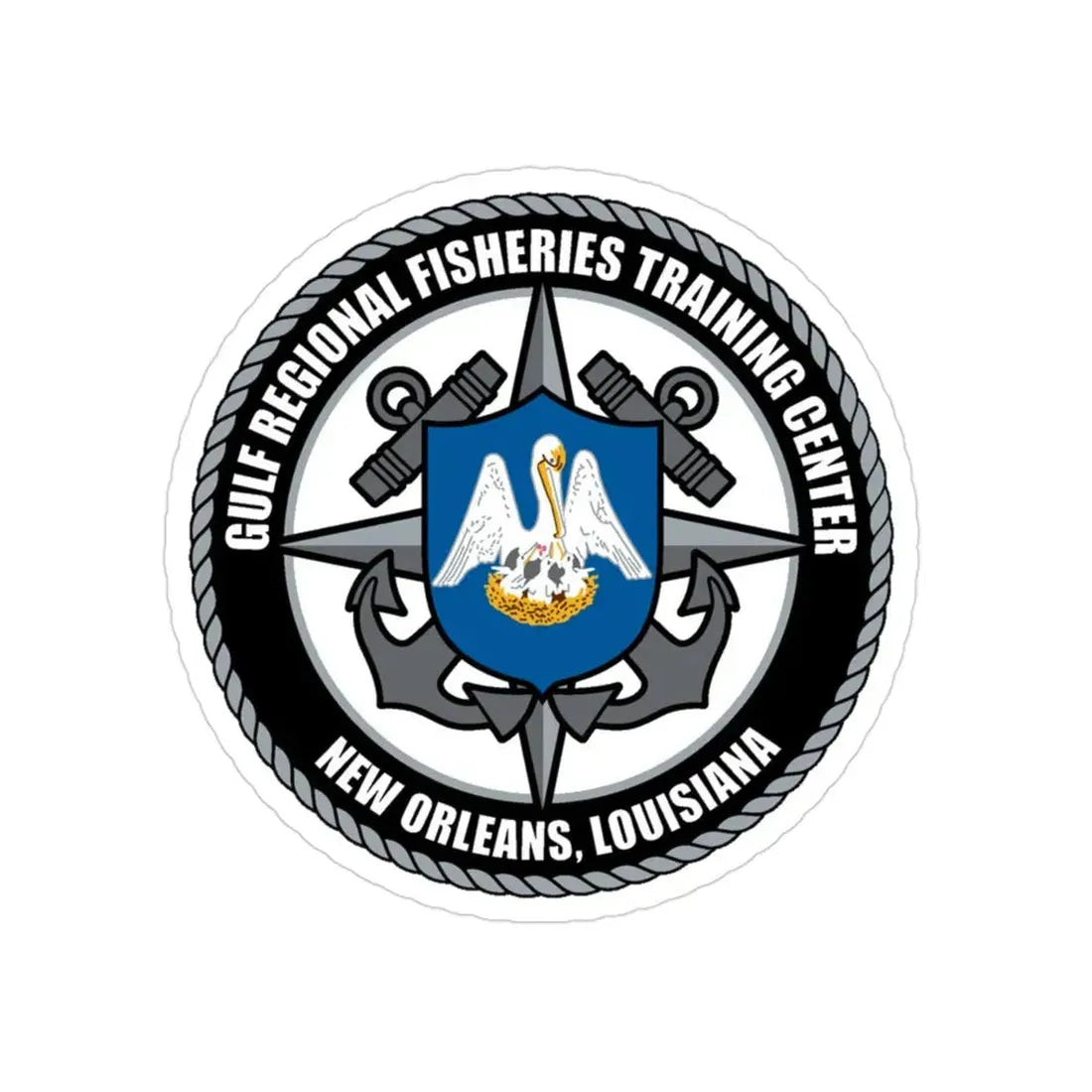 RFTC New Orleans Louisiana (U.S. Coast Guard) Transparent STICKER Die-Cut Vinyl Decal 3 Inch - The Sticker Space