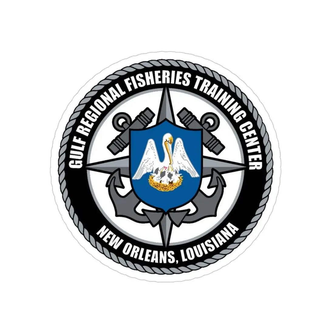 RFTC New Orleans Louisiana (U.S. Coast Guard) Transparent STICKER Die-Cut Vinyl Decal 4 Inch - The Sticker Space
