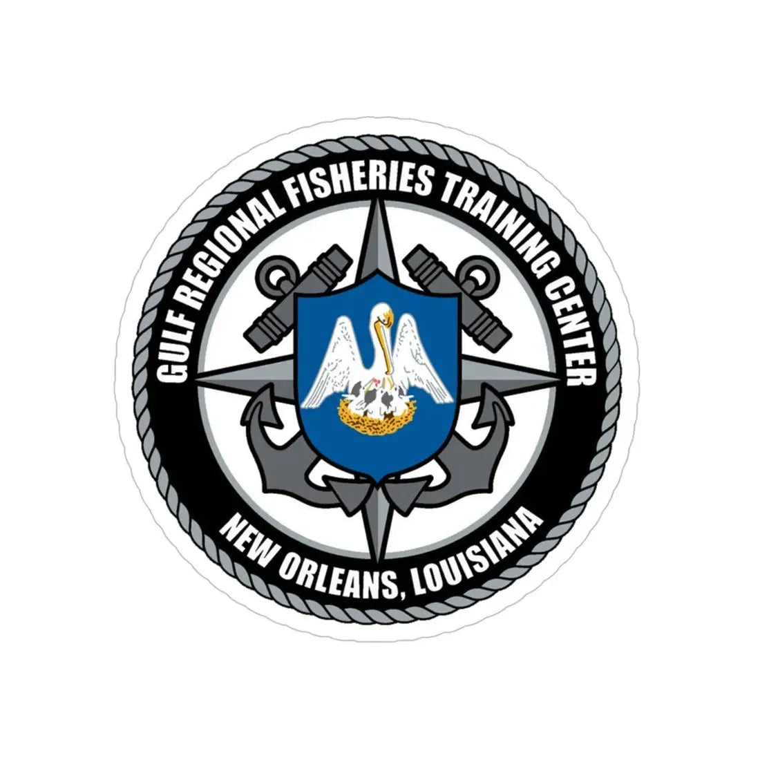 RFTC New Orleans Louisiana (U.S. Coast Guard) Transparent STICKER Die-Cut Vinyl Decal 5 Inch - The Sticker Space