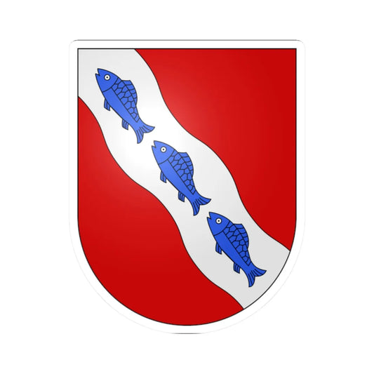 Rheineck-coat of arms (Switzerland) (Coat of Arms) STICKER Vinyl Kiss-Cut Decal 2 Inch White - The Sticker Space