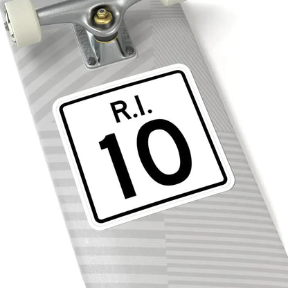Rhode Island 10 (Rhode Island) (Road Sign) STICKER Vinyl Kiss-Cut Decal - The Sticker Space