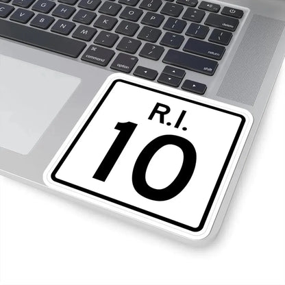 Rhode Island 10 (Rhode Island) (Road Sign) STICKER Vinyl Kiss-Cut Decal - The Sticker Space