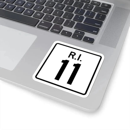 Rhode Island 11 (Rhode Island) (Road Sign) STICKER Vinyl Kiss-Cut Decal - The Sticker Space