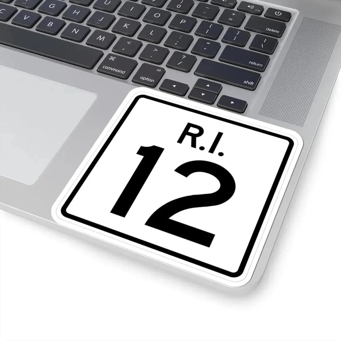 Rhode Island 12 (Rhode Island) (Road Sign) STICKER Vinyl Kiss-Cut Decal - The Sticker Space