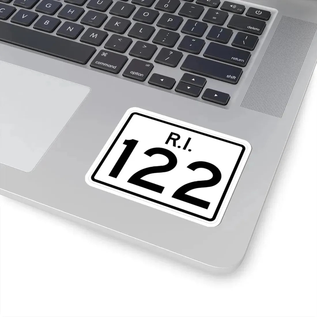 Rhode Island 122 (Rhode Island) (Road Sign) STICKER Vinyl Kiss-Cut Decal - The Sticker Space