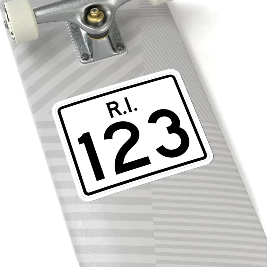 Rhode Island 123 (Rhode Island) (Road Sign) STICKER Vinyl Kiss-Cut Decal - The Sticker Space