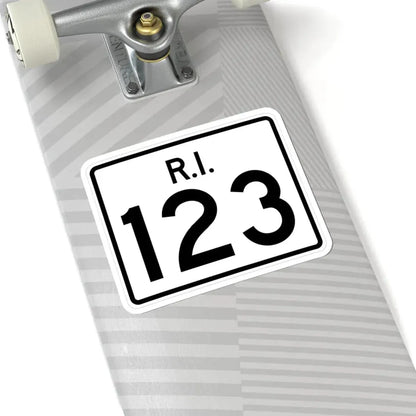 Rhode Island 123 (Rhode Island) (Road Sign) STICKER Vinyl Kiss-Cut Decal - The Sticker Space